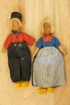 Vintage Estate Dutch Ethnic Costume Wood Crafted Dollhouse Boys Boy &amp; Girl 5&quot; - £36.85 GBP