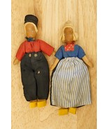 Vintage Estate Dutch Ethnic Costume Wood Crafted Dollhouse Boys Boy &amp; Gi... - £36.19 GBP