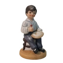 Nursery Rhyme Figurine Little Jack Horner Mother Goose Plumb Thumb Pie Porcelain - £12.01 GBP