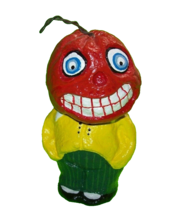 Halloween Bobble Head Nodder Weird Goblin Pumpkin Man Handmade Anthropom... - $93.58