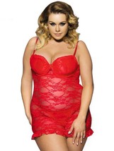 See-Through Lace Plus Size Slip Dress - $12.20