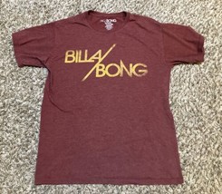 Vintage BillaBong T Shirt Mens Medium Brick Red Skater Recycler Series Logo - $18.69