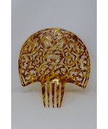 Faux Tortoise Shell Celluloid Large Nouveau Style Hair Comb Ornament - £62.92 GBP