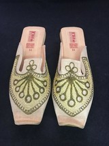 Elite Footwear Oriental Middle Eastern Bollywood Slip On Sandals Size 11 NWOT Z2 - £58.66 GBP