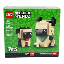 Lego Brickheadz Pets 40440 German Shepherd Set NIB - Exclusive! Shepherd &amp; Puppy - £27.40 GBP