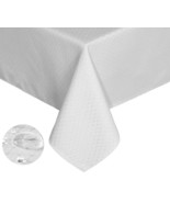 Tektrum 60&quot;X84&quot; Rectangular Waffle Tablecloth-Waterproof/Spill Proof (Wh... - $31.84 CAD