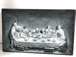 Vintage Jesus Last Supper Chalkware? Ceramic? Plaque Display Rozart 15&quot; - £116.77 GBP