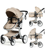 Folding Aluminum Infant Reversible Stroller with Diaper Bag-Beige - Colo... - $328.57 CAD