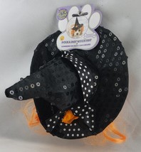 Rubies Pet Shop Boutique Pet Halloween Costume Polka Dot Witch Hat Size M/L - $14.84