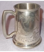 Vintage London England Pewter Souvenir Tankard Mug Etched Sheffield Craf... - $19.95
