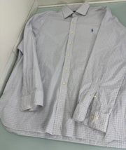 Polo Ralph Lauren Dress Shirt Mens 18 36/37 Tattersall Plaid Button Up - $24.72