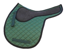 Horse Cotton Quilted Jumping ENGLISH SADDLE PAD Contoured Gel Hunter Gre... - $38.60