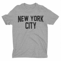 NYC FACTORY New York City Youth T-Shirt Screen-Printed Heather Gray Boys... - £7.91 GBP