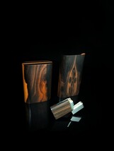 Brizard and Co Case and Ziricote matching dual flame Lighter NIB image 9