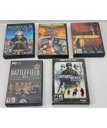 5 VTG PC Video Game Lot Battlefield 1942 Company Heroes Medieval 2 Dawn ... - £30.36 GBP