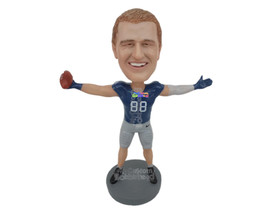 Custom Bobblehead Charming Football Player Embracing The Championship Title - Sp - £71.12 GBP