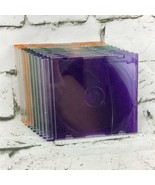 Colorful Empty Single Disc CD CD-ROM Slim Cases Lot Of 10 Green Purple O... - £6.30 GBP