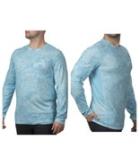 NWT Realtree Wav3 Light Blue Men&#39;s Long Sleeve Performance Fishing Tee S... - $13.32