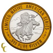 Chief Medicina Crow Nativi Americani Casino Gaming Token .999 Argento Li... - $1,268.61 MXN