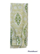 Vintage MOD 70’s One Pinch Pleated Panel Curtain Drape 26”x72” Lime Gree... - $24.75