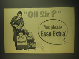 1962 Esso Extra Motor Oil Ad - Oil Sir? Yes please Esso Extra - $18.49
