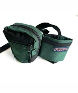 JanSport Waist Bag Green Black Fanny Pack Canvas Hiking VTG 90s Water Bo... - $303.06 MXN