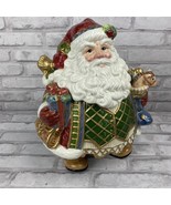 Fitz &amp; Floyd Christmas Holiday Santa Claus Cookie Jar Saint Nick St. Nic... - £81.77 GBP