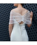 Pearl Tulle Wedding Cover Up Bride, Romantic Bridal Wrap, Wedding Dress ... - $754.90 MXN
