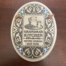 Trinity Pottery Vintage Ceramic Hanging Plaque Grandma’s Kitchen Serves Cookies - £11.83 GBP