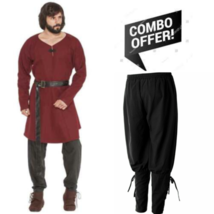 Medieval Combo Tunica Celtic With Legging Sleeves Renaissance Shirt SCA LARP - £96.24 GBP+