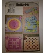 Butterick 3486 Travel Games Checkers Tic-Tac-Toe Leap Frog Bean Bag Toss - £10.09 GBP