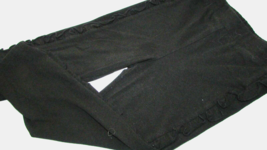 girls WONDER NATION black pants w/ruffles top to bottom side seams 4T (baby 48) - $3.96