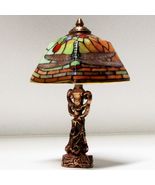 Table Lamp Tiffany Style 1.882/6 Reutter Dragonfly Sq. Shade DOLLHOUSE M... - £17.73 GBP
