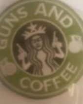 Guns &amp; Coffee Patch  3.5 &quot; Circle - $7.99