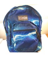 Jansport Trans Supermax Backpack It&#39;s Electric Lightning Blue laptop sle... - £20.39 GBP