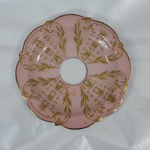 Vintage Saucer Royal Bayreuth Porcelain Germany US Zone Demitasse Pink Gold - $8.21