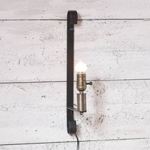 Black Wrought Iron Wall Lamp - Plug In light - £37.70 GBP