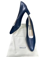 BALLY Rosebud Blue Leather Pump Heel Shoes Size 9 N Made in Italy - $20.82 CAD