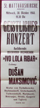 1968 Original Promotional Event Poster Concert Classic Music Germany Konzert - £24.77 GBP