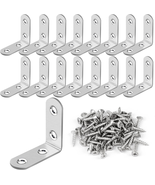 16PCS L Bracket Corner Brace Set 90° Stainless Steel w/ Screws for Wood - $13.09 CAD