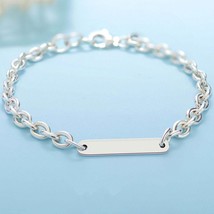 2021 Autumn Release 925 Sterling Silver Personalize Engravable Bar Link Bracelet - £23.96 GBP+