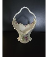 Vintage porcelain Habsburg China basket Austria Floral Violets Flowers D... - $33.95 CAD
