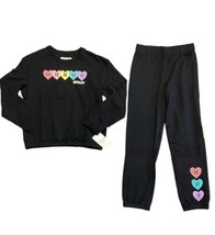 HURLEY ~ 2 Piece Set ~ Long Sleeve Top &amp; Pant Set ~ Black ~ Youth Girl&#39;s... - £25.58 GBP