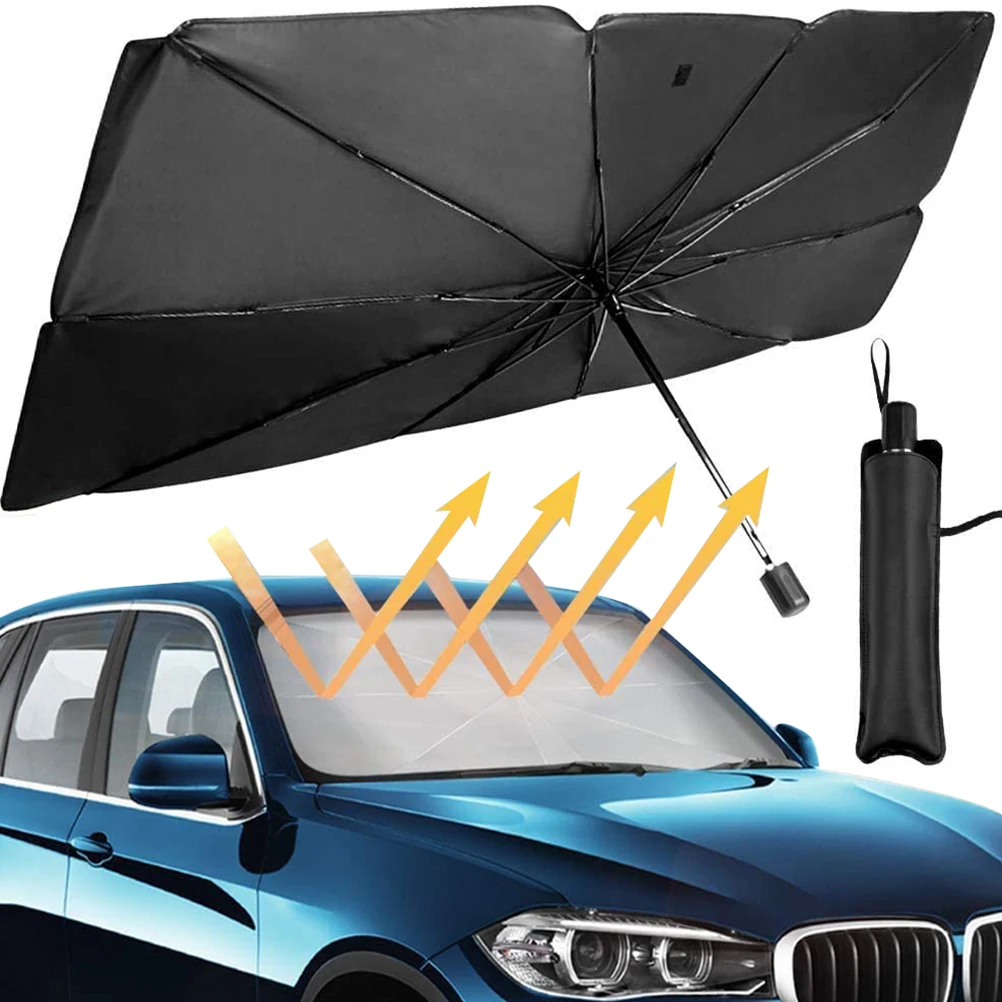 125cm 140cm Foldable Car Windshield Sun Shade Umbrella Car UV Cover Sunshade - £17.00 GBP+