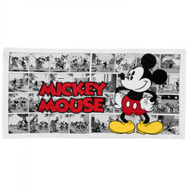 Mickey Mouse Classic Collage Beach Towel Black - £19.69 GBP