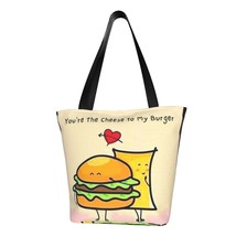 You&#39;re The Cheese To My Burger Ladies Casual Shoulder Tote Shopping Bag - £19.58 GBP