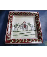 Indian Bombay candy dish ashtray ceramic 7 x 7&quot; - $47.52 CAD