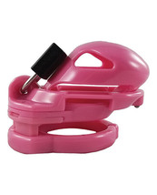 The Vice Male Chasity Locked In Lust Mini Pink Penis Cage V2 - £115.60 GBP