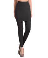 M. Rena Women's Full Length Rayon Seamless Leggings with Skirt Attached - $46.00