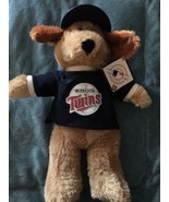 Minnesota Twins Brown Plush Stuffed Animal Dog Red Blue White Baseball H... - £4.23 GBP